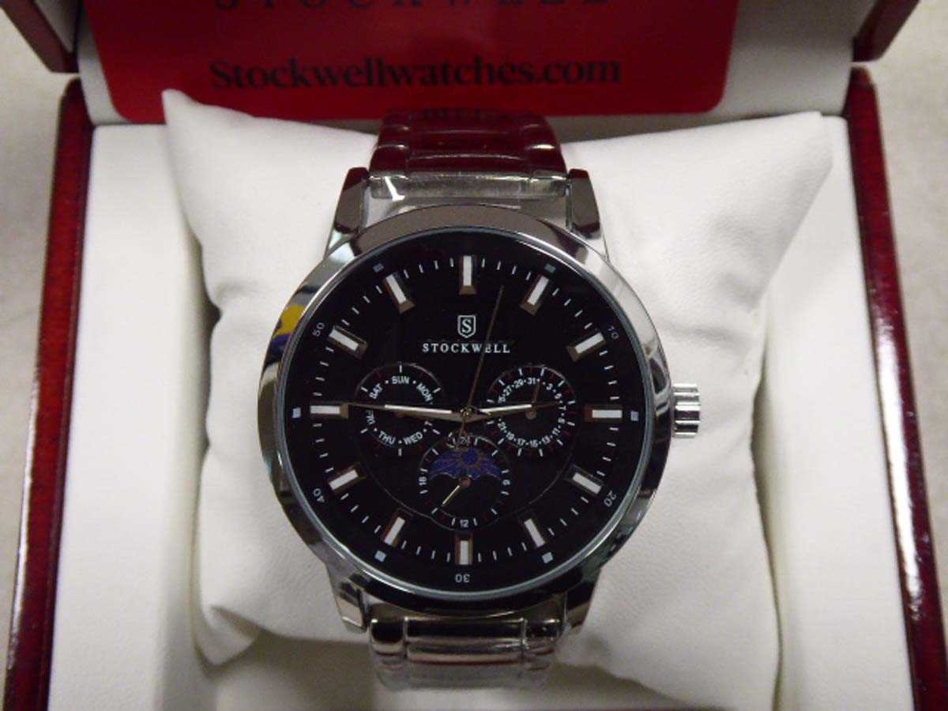 +VAT Stockwell Gents chronograph dial stainless steel strap gents wrist watch with box - Image 2 of 2