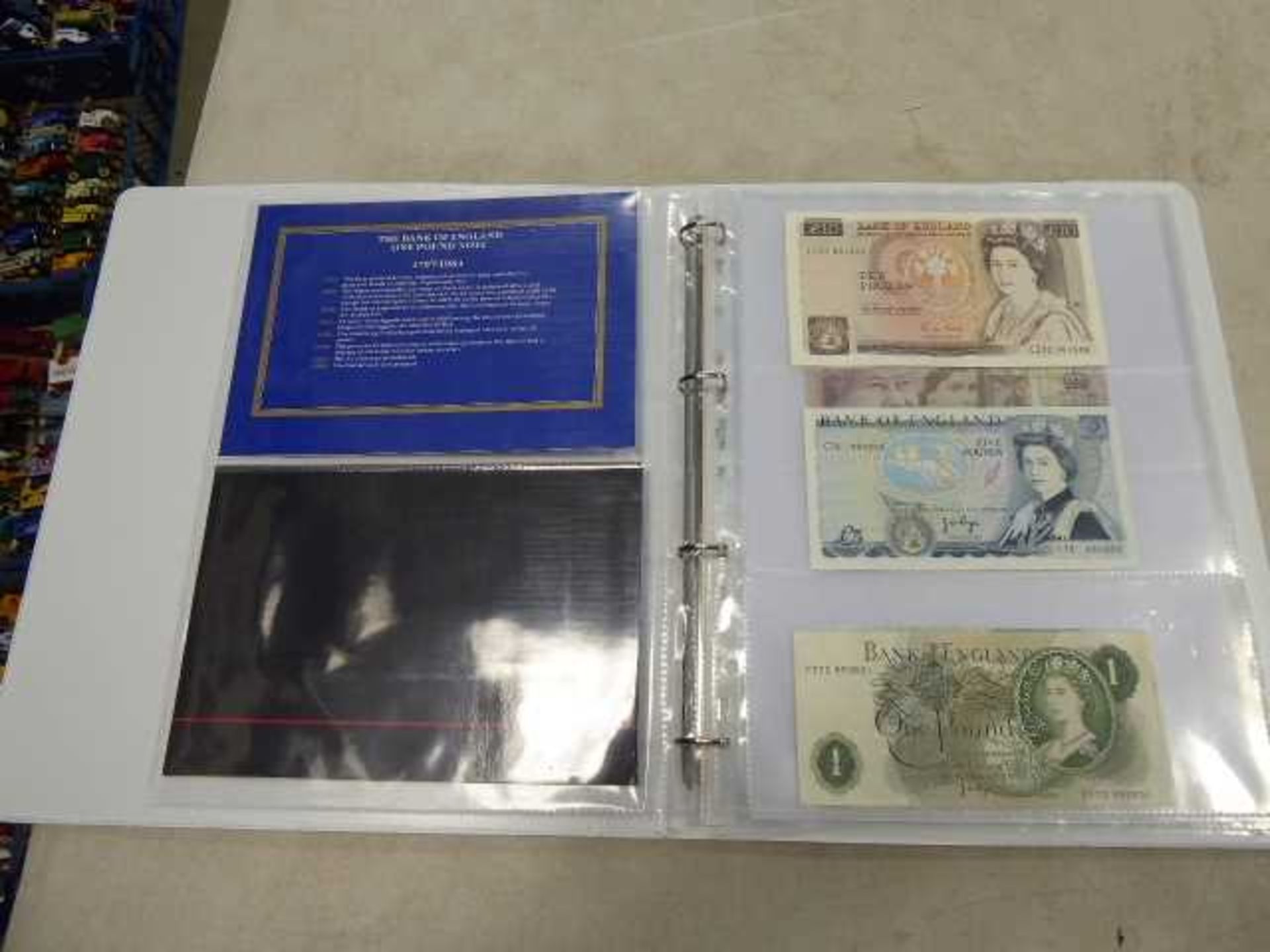 Binder containing various banknotes to include Elizabeth II UK banknotes and George VI - Image 2 of 2