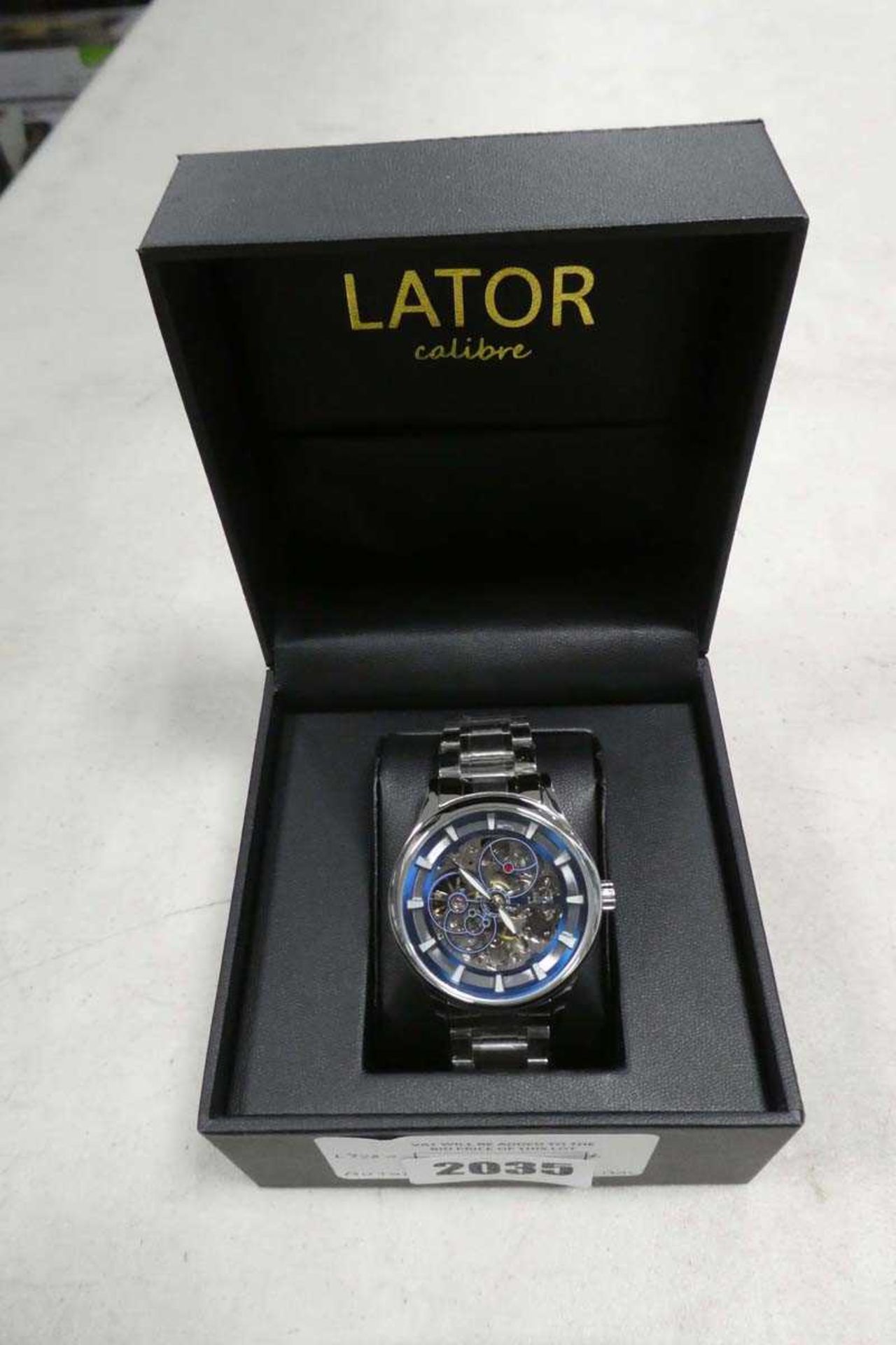 +VAT Lator Calibre automatic chronograph dial wristwatch mode L7280 with box