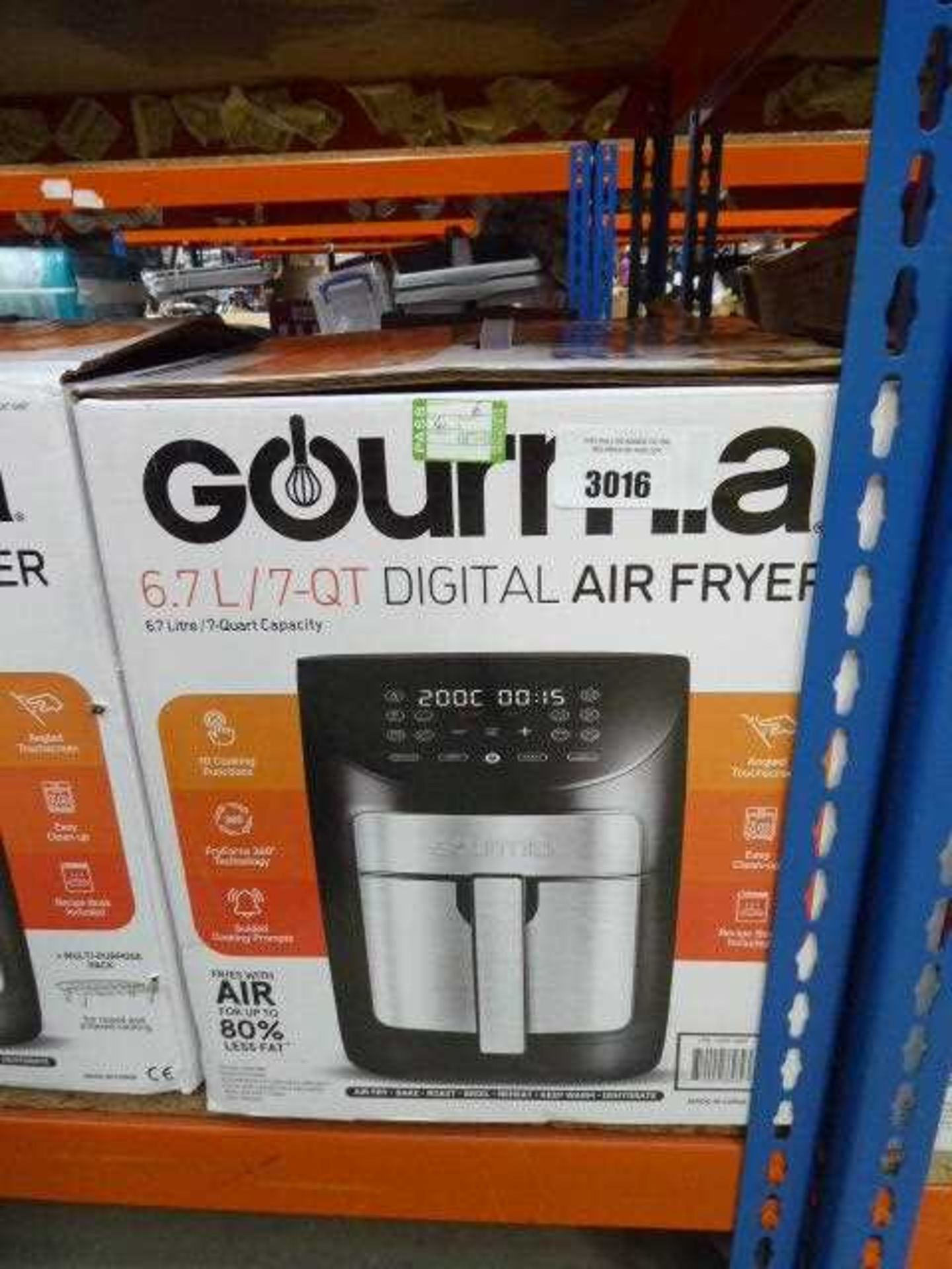 +VAT Gourmia digital air fryer 6.7 litre - boxed