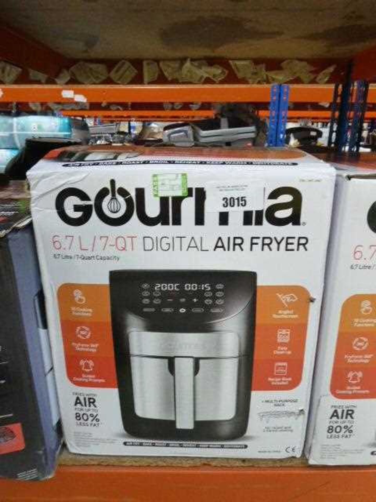 +VAT Gourmia digital air fryer 6.7 litre - boxed