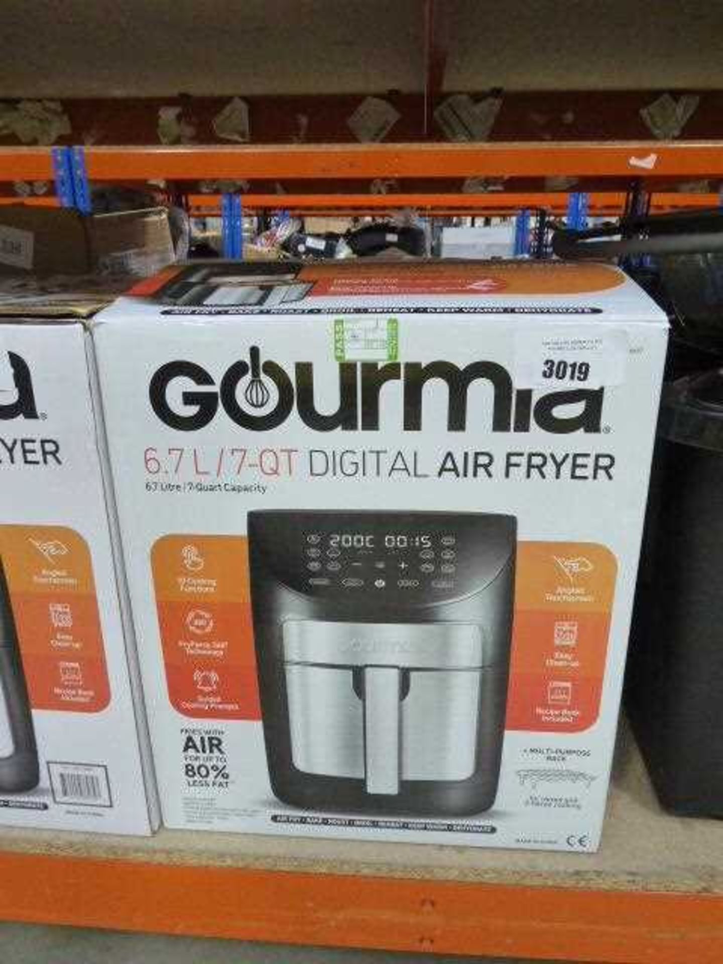 +VAT Gourmia digital air fryer 6.7 litre - boxed