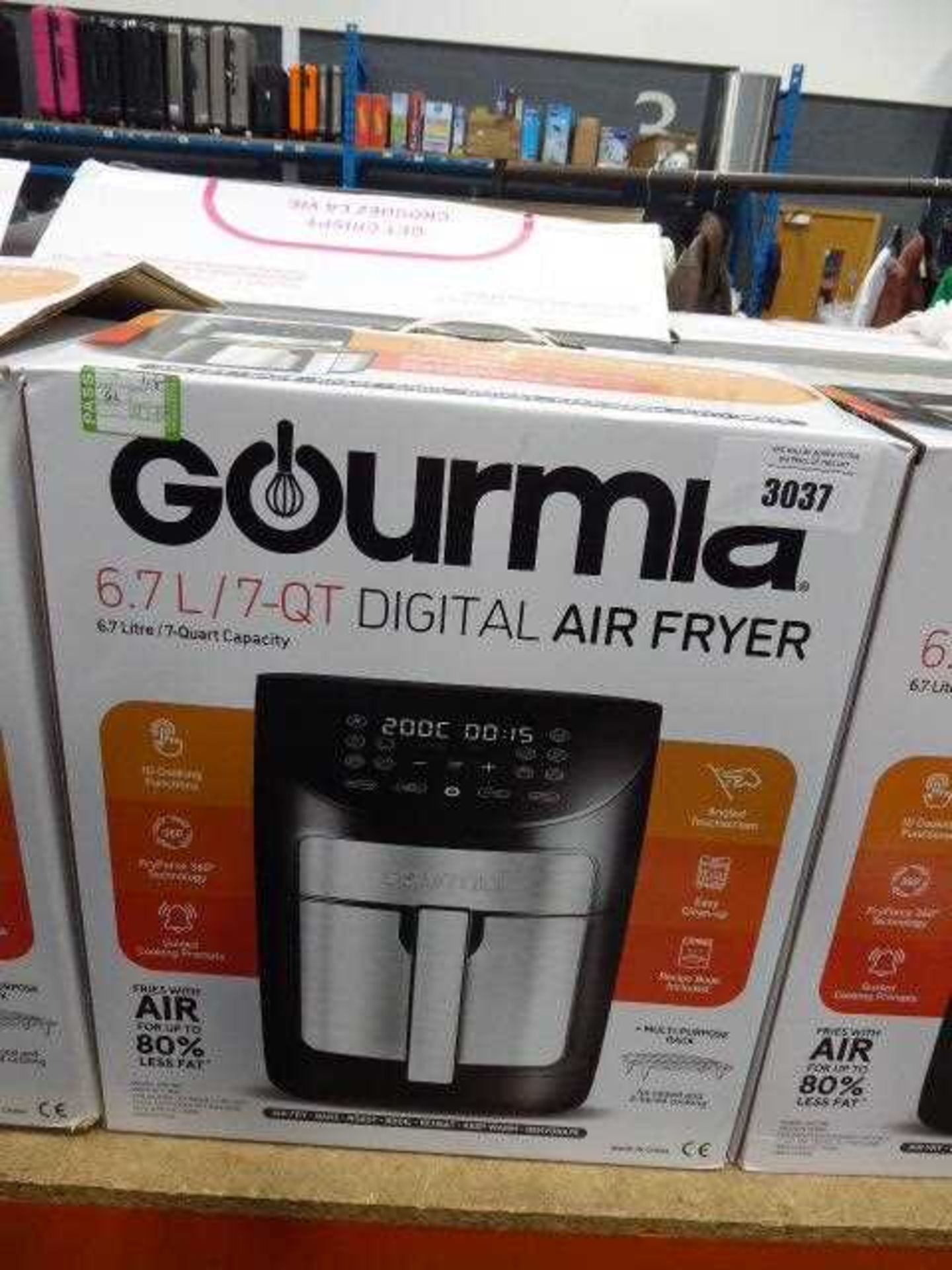 +VAT Gourmia digital air fryer 6.7L, boxed