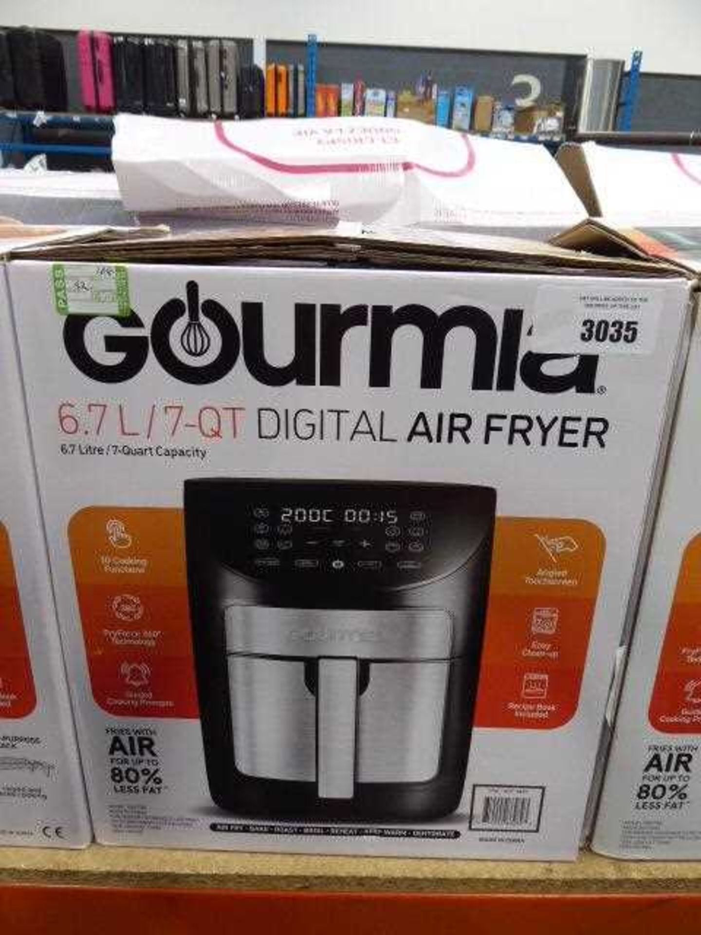 +VAT Gourmia digital air fryer 6.7L, boxed