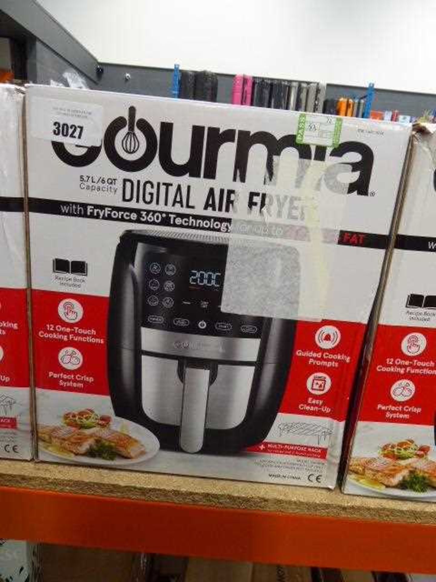 +VAT Gourmia digital air fryer 5.7L, boxed