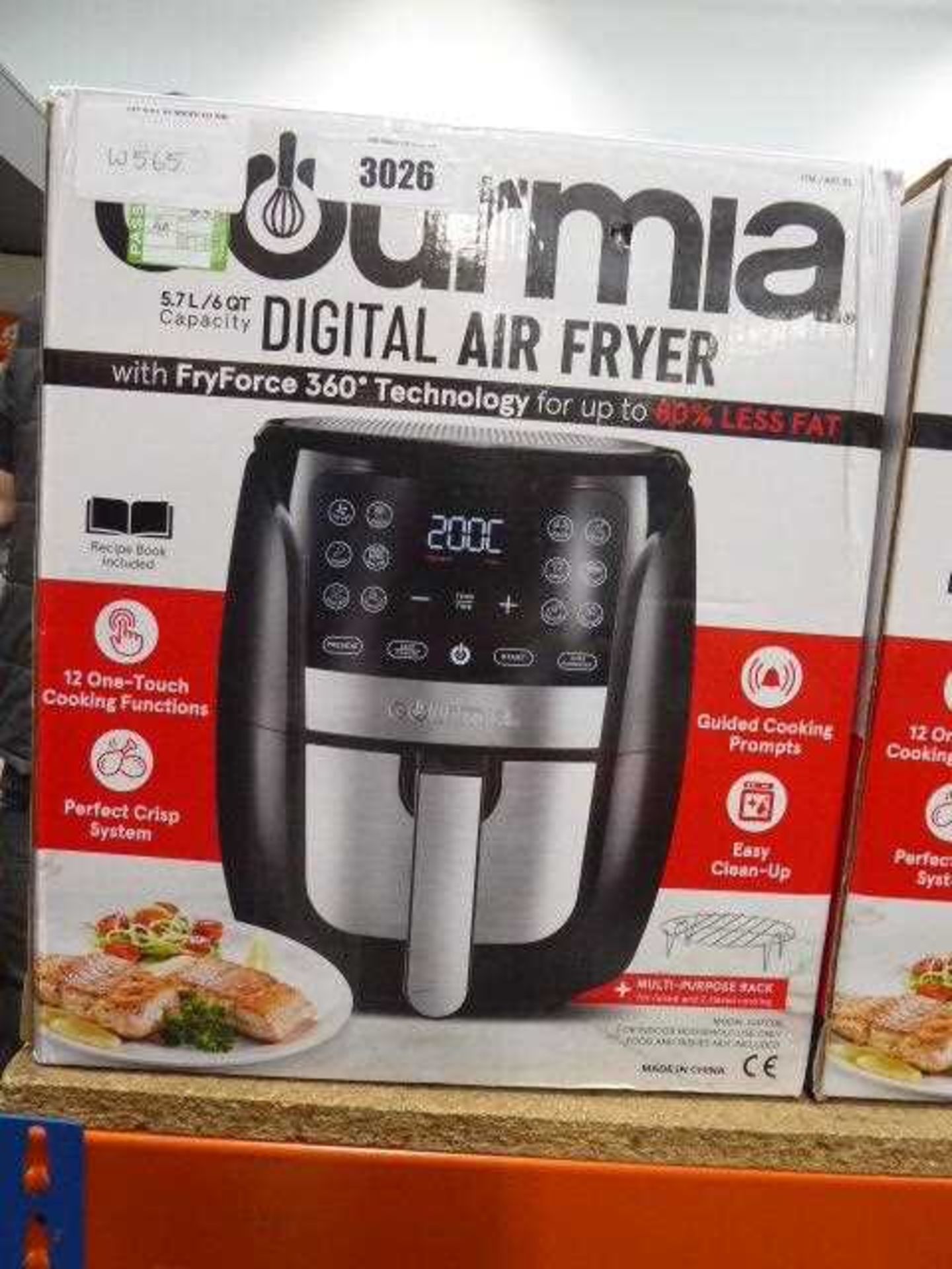 Gourmia digital air fryer 5.7L, boxed
