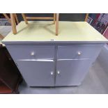 1950's melamine topped kitchen counter with cupboard and drawers under