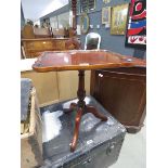 Reproduction mahogany tripod side table