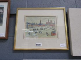 Framed and glazed Lowry print