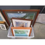 Quantity of prints to include steam train, boats in harbour, rural and urban scenes