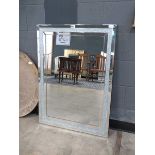 Rectangular bevelled mirror