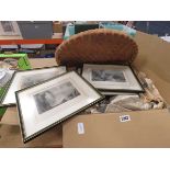Box containing Canadian and American engravings