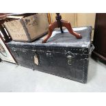 Painted storage trunk