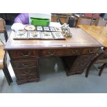 Mahogany twin pedestal desk