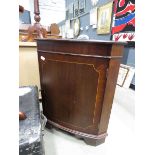 Reproduction mahogany single door corner unit