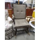 Beech stick back rocking chair