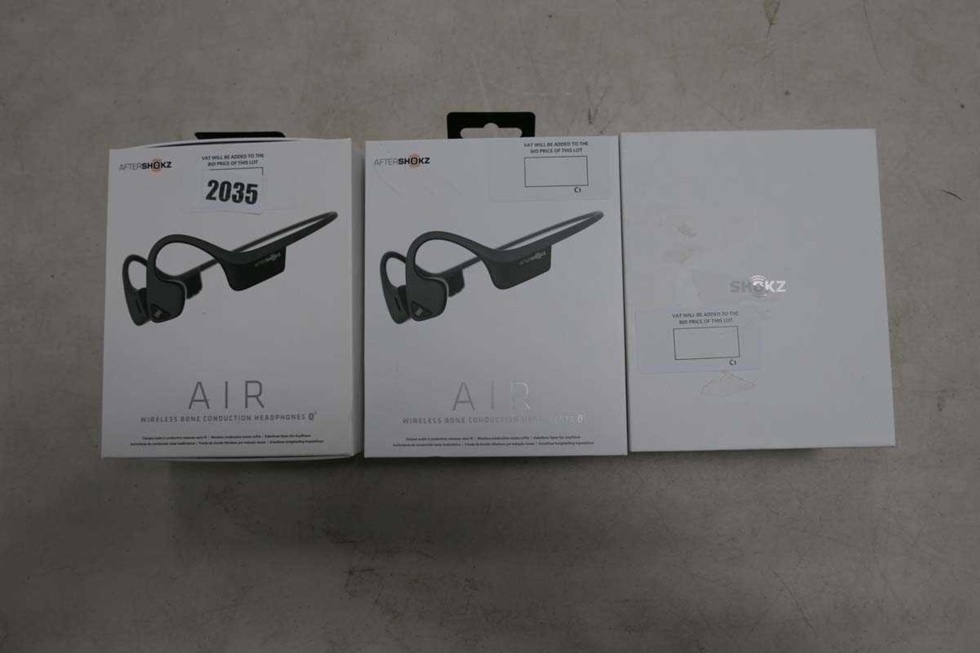 +VAT 3 boxed Aftershockz air bone conduction headsets