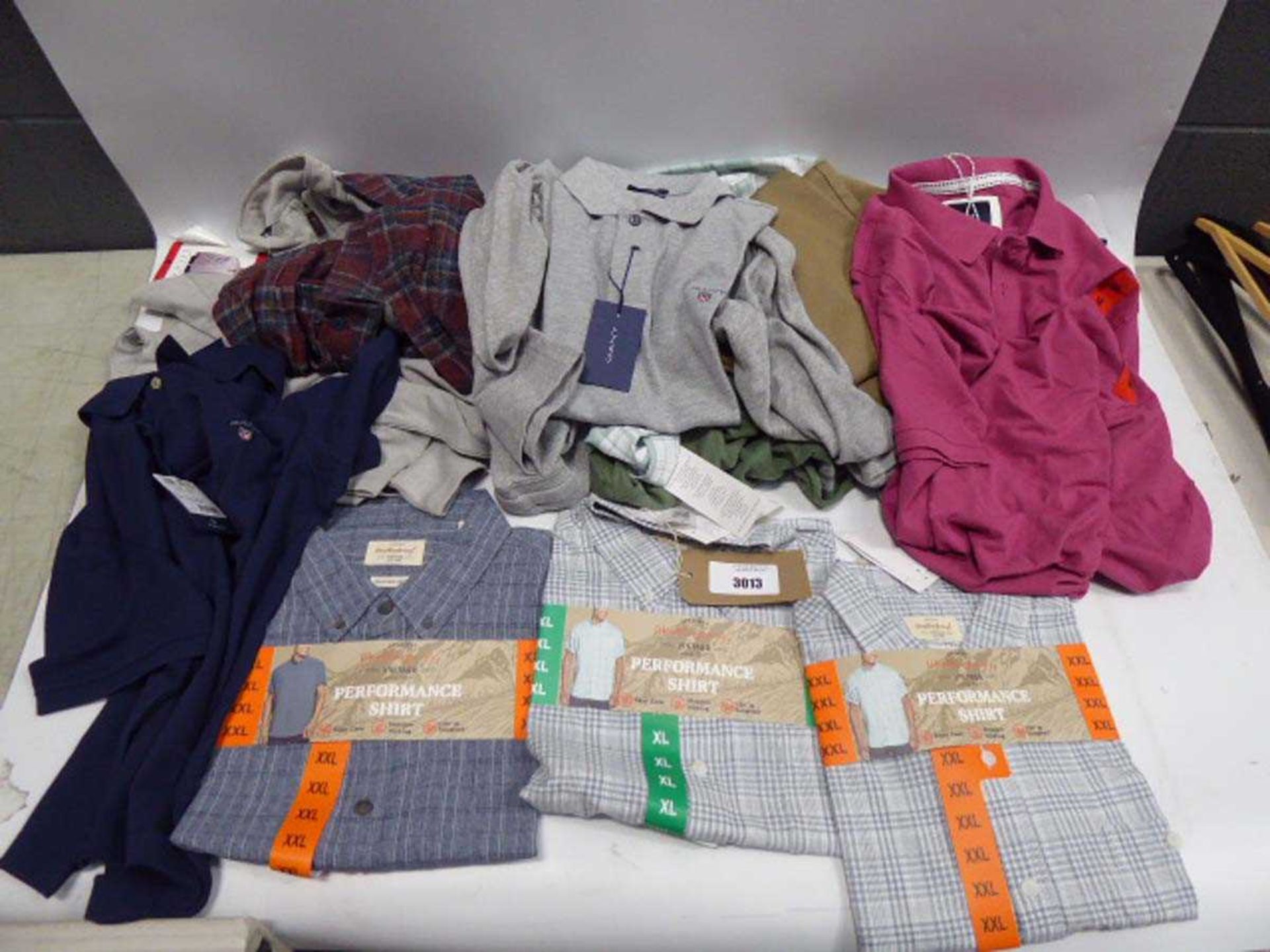 +VAT A bag containing Men's Clothing in various styles & sizes including Gant, Crew Clothing