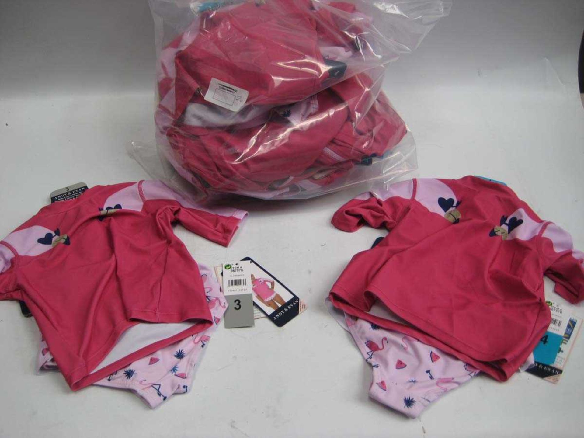 A bag containing approx. 20x sets of Girls Swim Wear in various sizes.