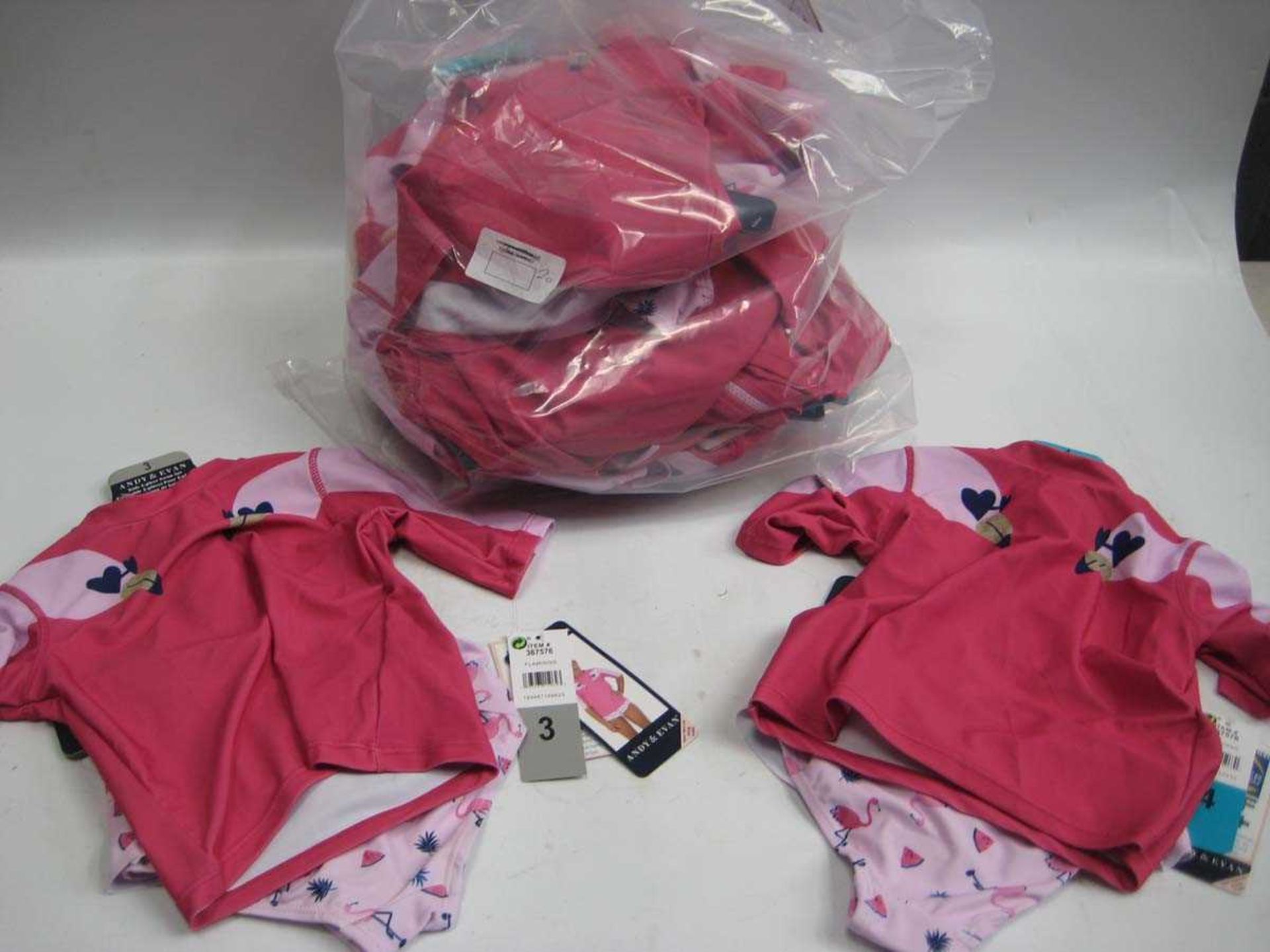 A bag containing approx. 20x sets of Girls Swim Wear in various sizes.