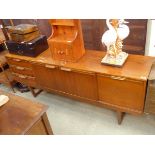 Teak sideboard with 3 drawers under 3 doors