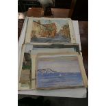 Folio of loose watercolours