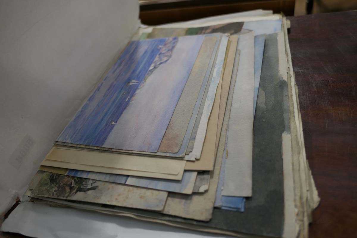 Folio of loose watercolours - Image 2 of 2