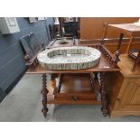 Early 20th century mahogany 2 tier side table