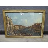 Framed and glazed print of a Venetian scene