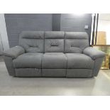 Dark grey upholstered three seater sofa