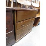 Walnut bureau with 3 drawers under