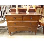 Early 20th century mahogany chest of 2 over 2 drawers