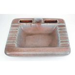 Gunnar Nylund (1904-1997) for Rorstrand, a 1940's Swedish pottery ashtray of rectangular form,