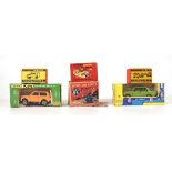 A Morestone Series RAC patrol bike, a Morestone Noddy car, two Mighty Midget models and two