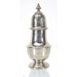 An early 20th century silver sugar sifter of typical vase shaped form with bayonet fitting, maker