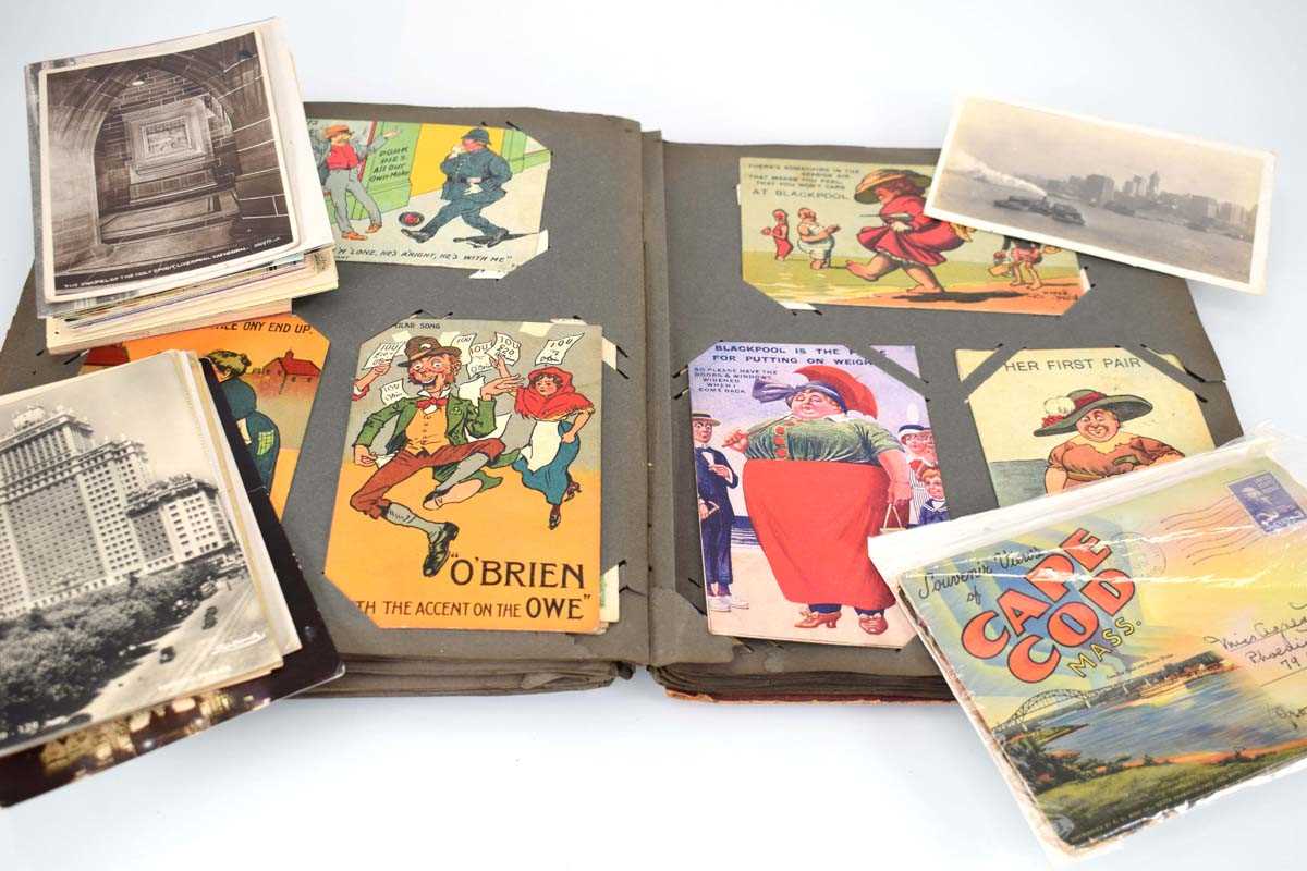 An album of postcards together with various loose examples including verse, six First World War - Bild 3 aus 3