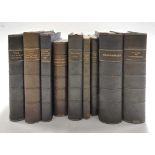 Prize Bindings. Nine 8vo. Hb. volumes in blue leather and cloth Qtr. bindings, gilt with cartouche