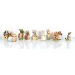 Ten Beswick and Royal Albert Beatrix Potter figures comprising:Hunca Munca,Thomasina Tittlemouse,