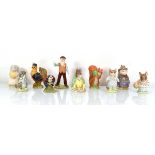 Ten Beswick and Royal Albert Beatrix Potter figures comprising:Sally Henny Penny,Mother Ladybird,