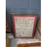 Emanuel Bowen : Map of the County of Northamptonshire, C. 1775. A copper-engraved map with
