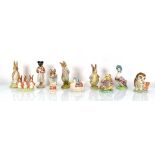 Ten Beswick and Royal Albert Beatrix Potter figures comprising:Fierce Bad Rabbit,Pickles,Mr Jeremy