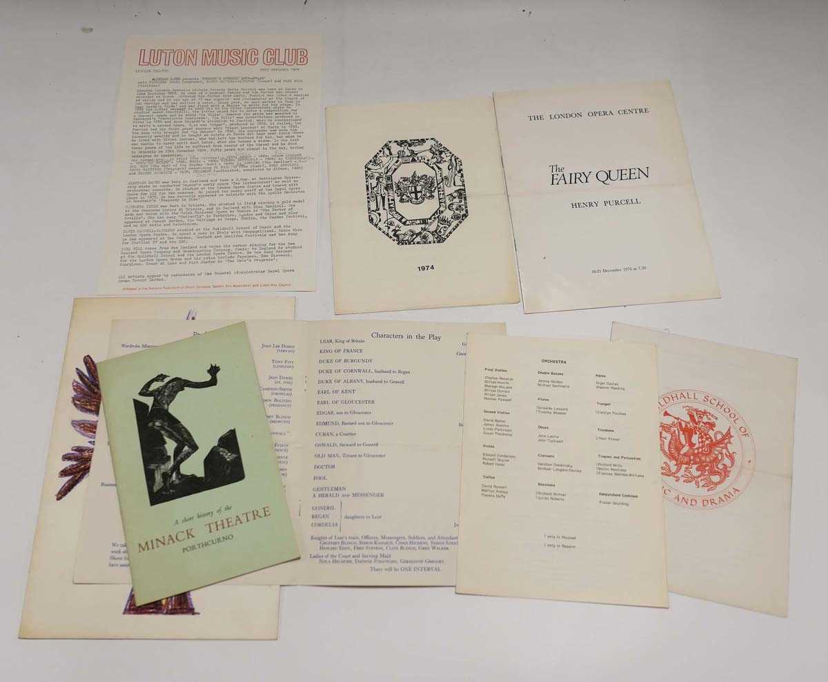 Opera, Orchestral and Theatre. An Archival Collection of original Programmes ranging in date from - Bild 5 aus 7