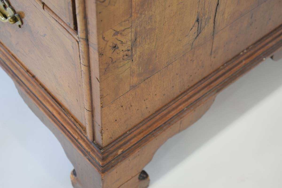 A George II walnut, feather banded and crossbanded bureau, the fall front enclosing a fitted - Bild 19 aus 19