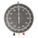 A German stopwatch wall clock by Junghans, d. 21 cm