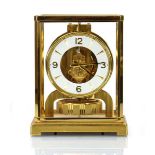 A Jaeger-Le Coultre 'Atmos' clock in a classic brass and five-glass case, h. 23 cmThe makers mark