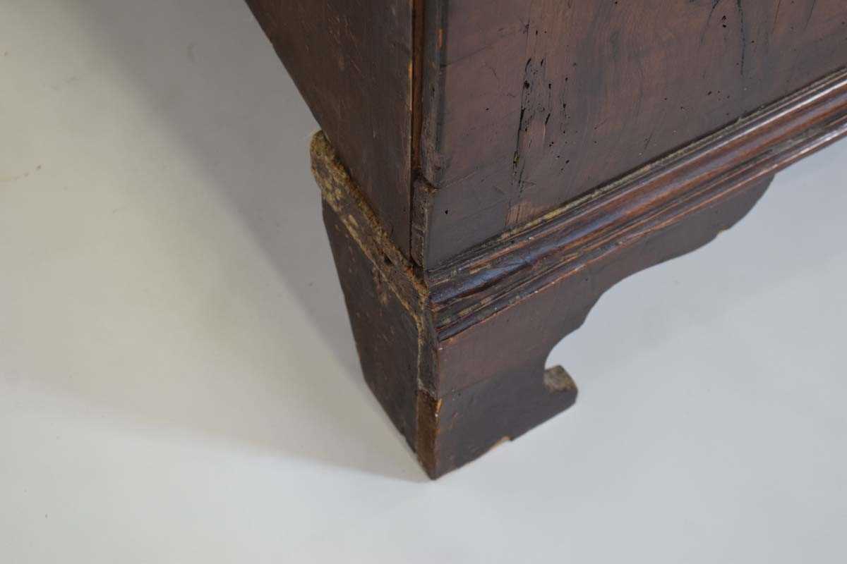 A George II walnut, feather banded and crossbanded bureau, the fall front enclosing a fitted - Bild 12 aus 19