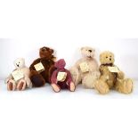 Five Orchiltree collectors teddy bears (5)