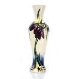 A Moorcroft Collectors Club vase of slender form decorated in the 'Persephone' pattern, h. 20.5 cm