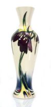 A Moorcroft Collectors Club vase of slender form decorated in the 'Persephone' pattern, h. 20.5 cm