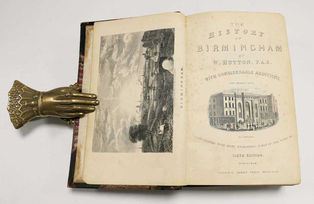 Hutton W. : The History of Birmingham, C.1835. Sixth Edition. 8vo. Qtr. binding, gilt, marbled